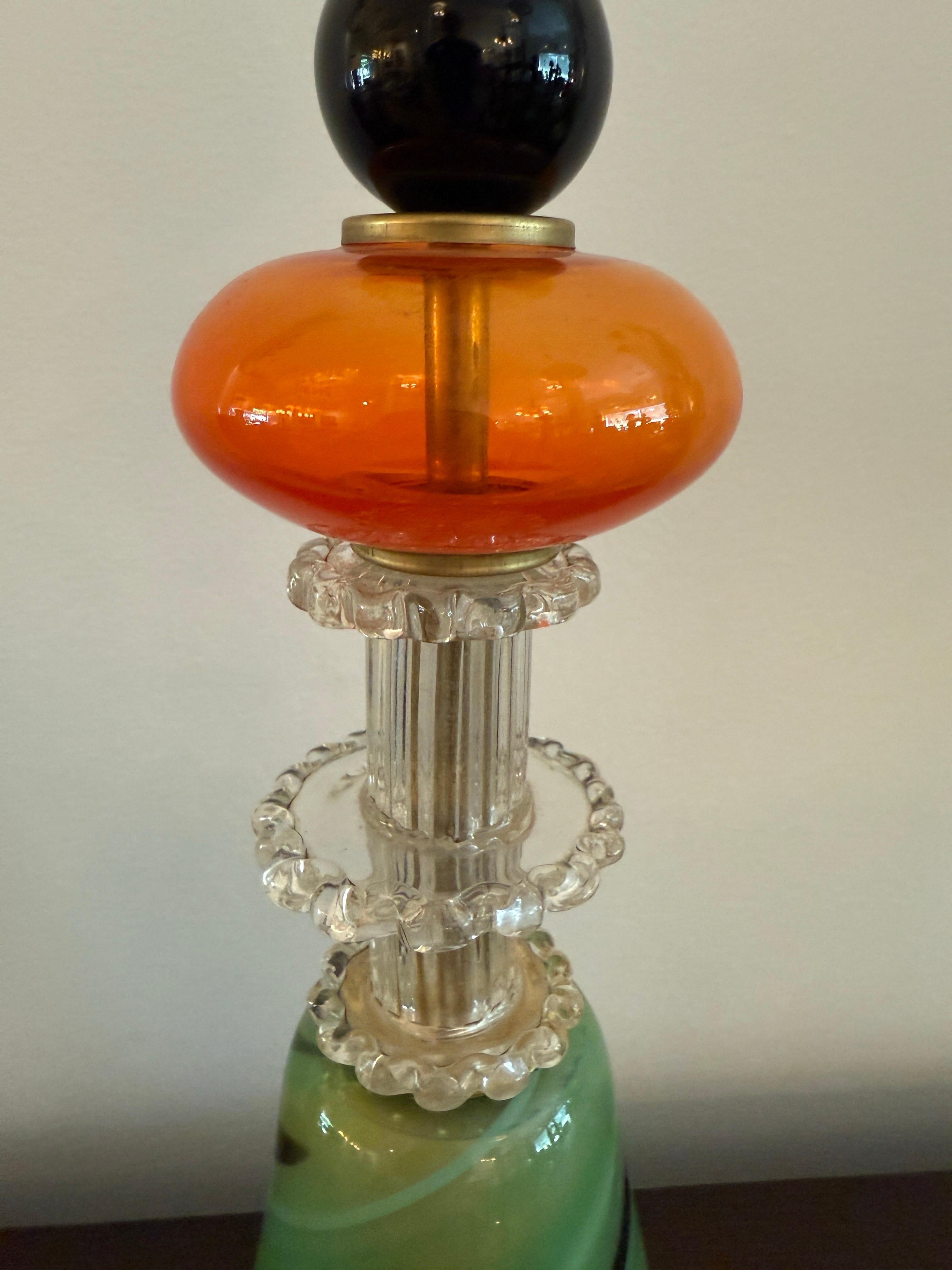 One-of-Kind Murano Pendant Light Fixture In Good Condition For Sale In North Miami, FL