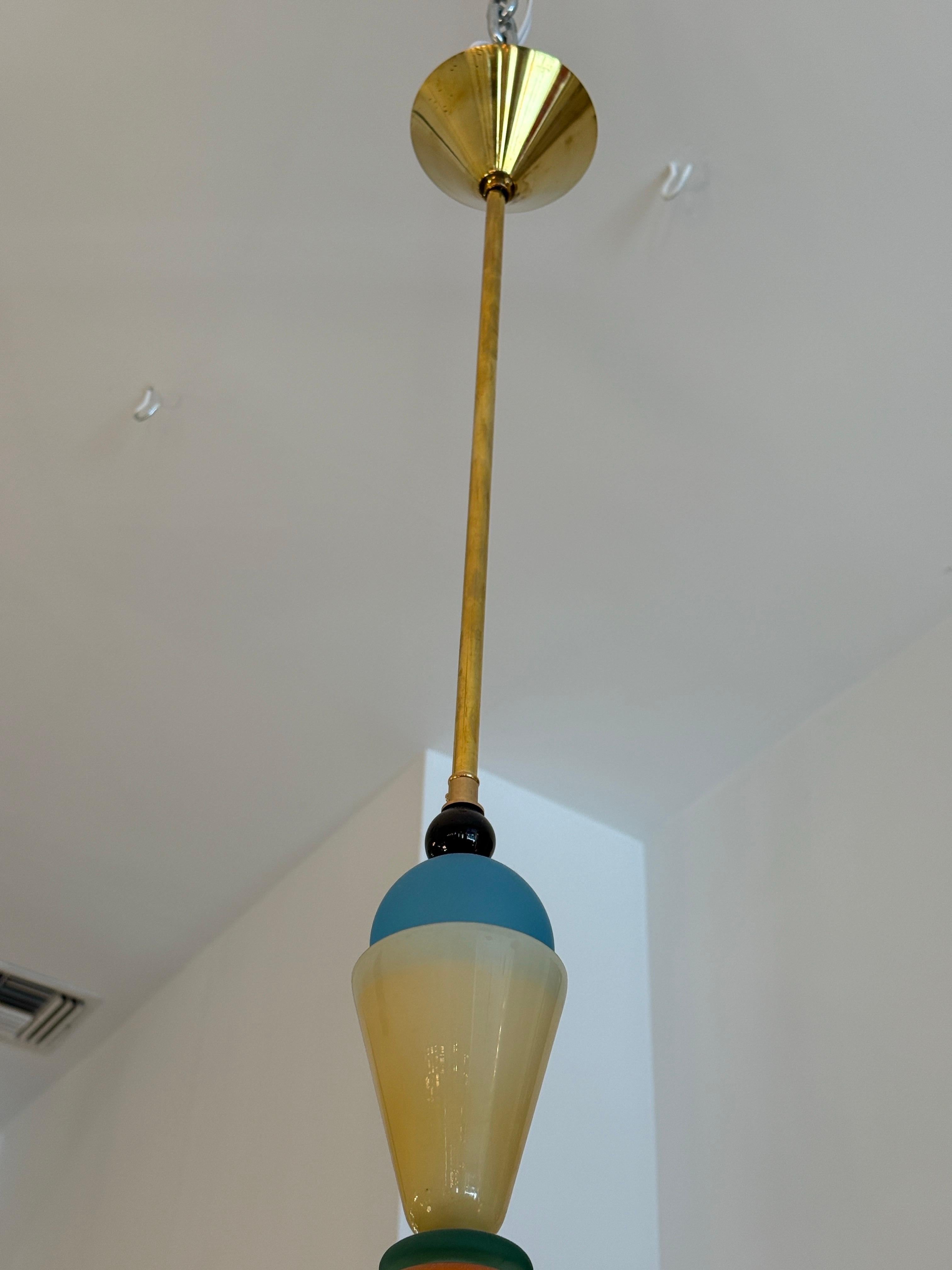 XXI secolo e contemporaneo One-of-Kind Murano Pendant Light Fixture in vendita