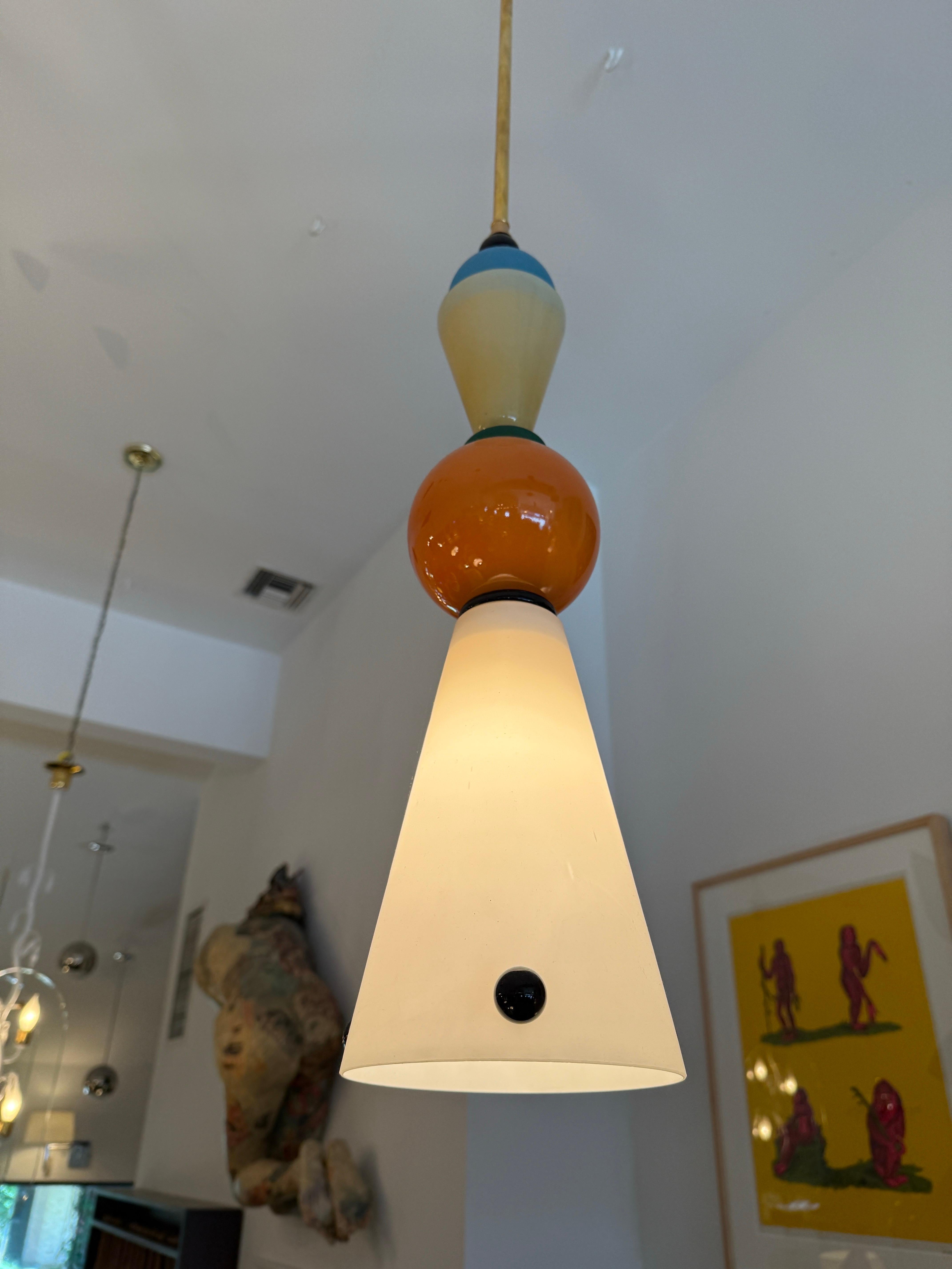 Vetro di Murano One-of-Kind Murano Pendant Light Fixture in vendita