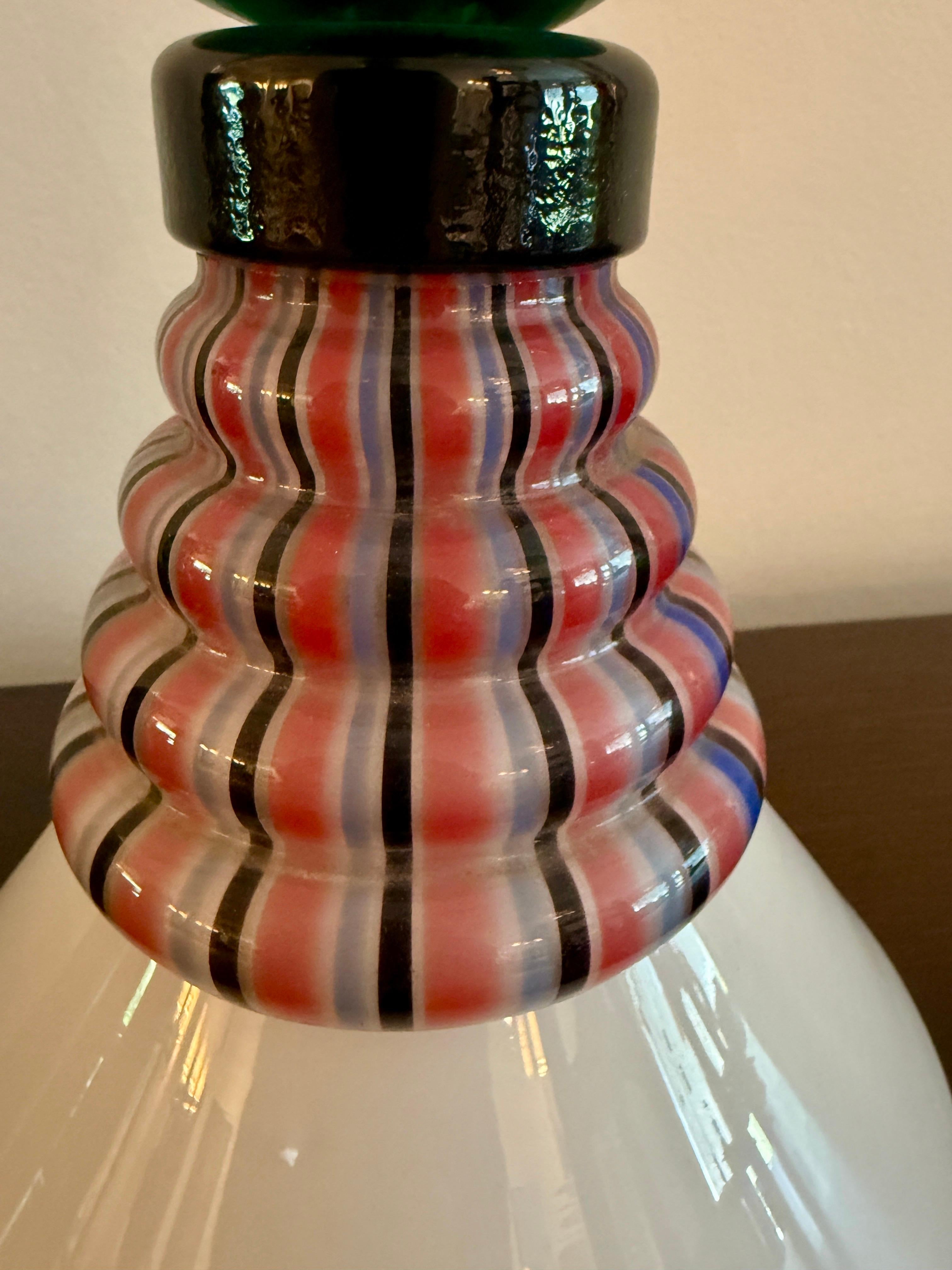 Murano Glass One-of-Kind Murano Pendant Light Fixture For Sale