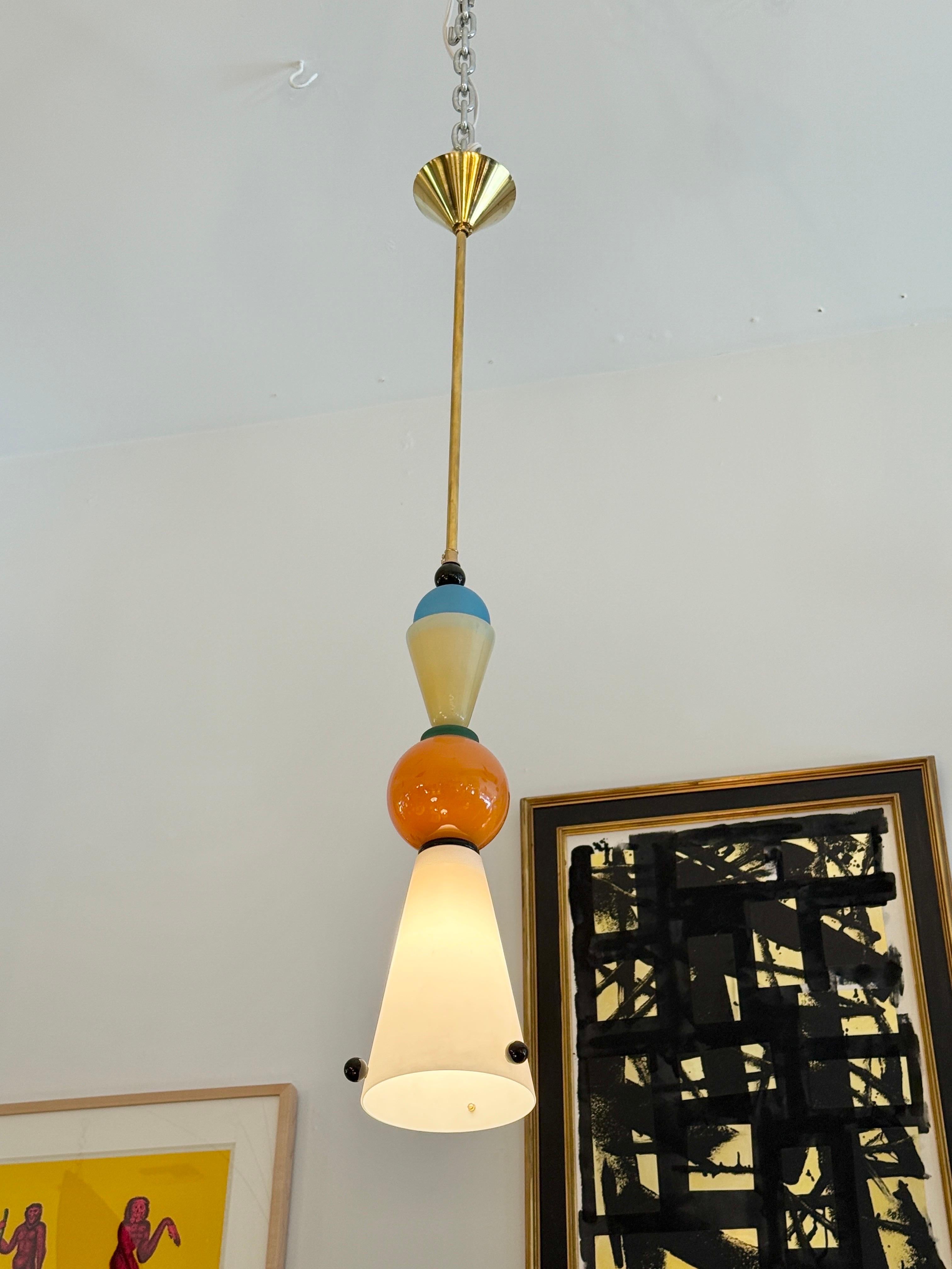 One-of-Kind Murano Pendant Light Fixture in vendita 1