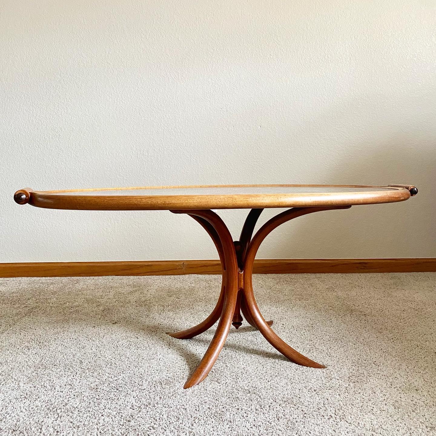 One of Kind, Studio Craft, Sculptural Cocktail Table in Walnut, Cherry + Wenge For Sale 4