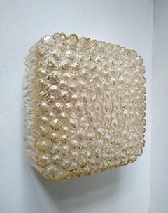One of... Midcentury German Vintage Amber Glass Ceiling or Wall Light Flushmount