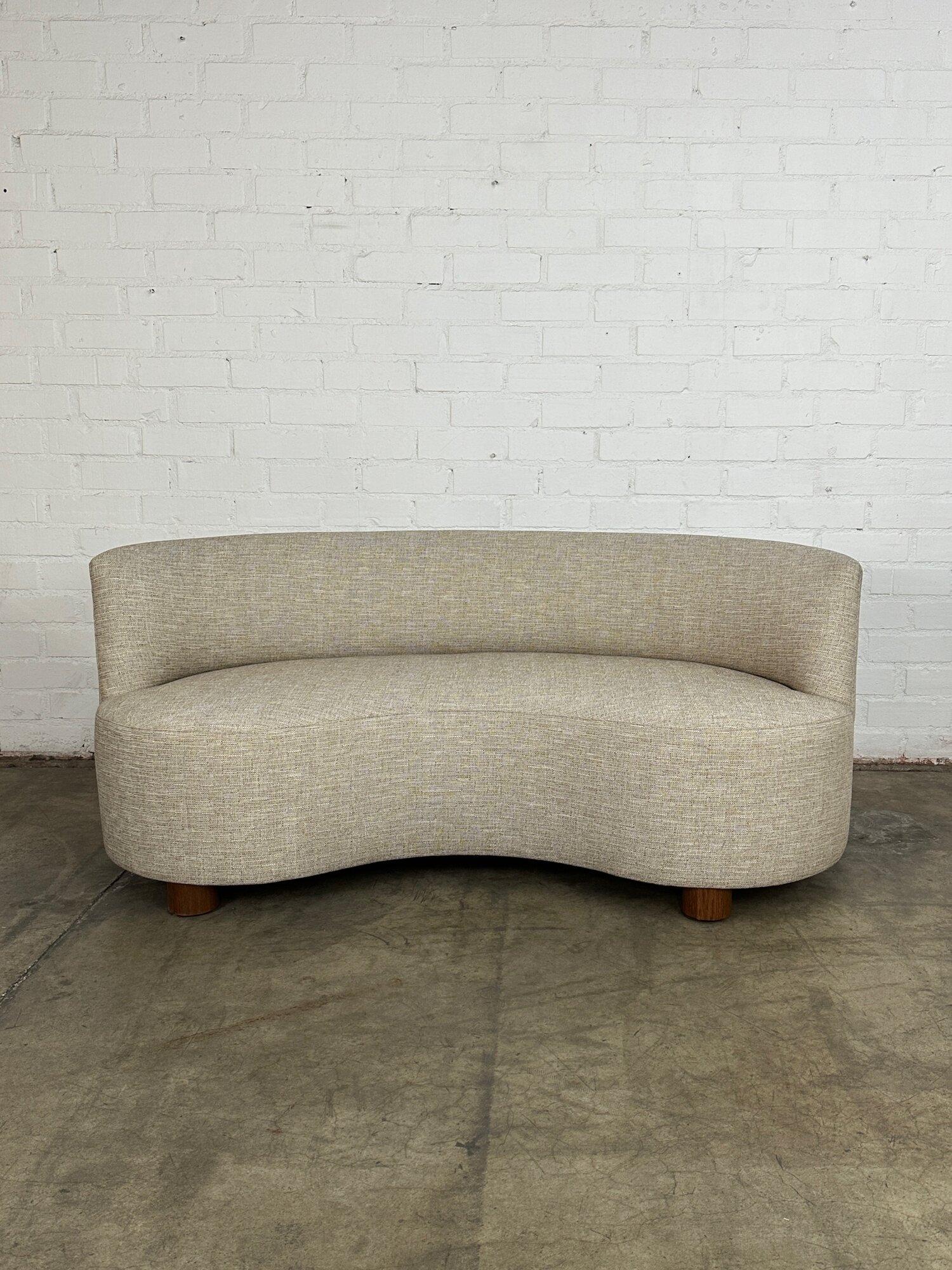Modern One of One Handcrafted Kidney Sofa