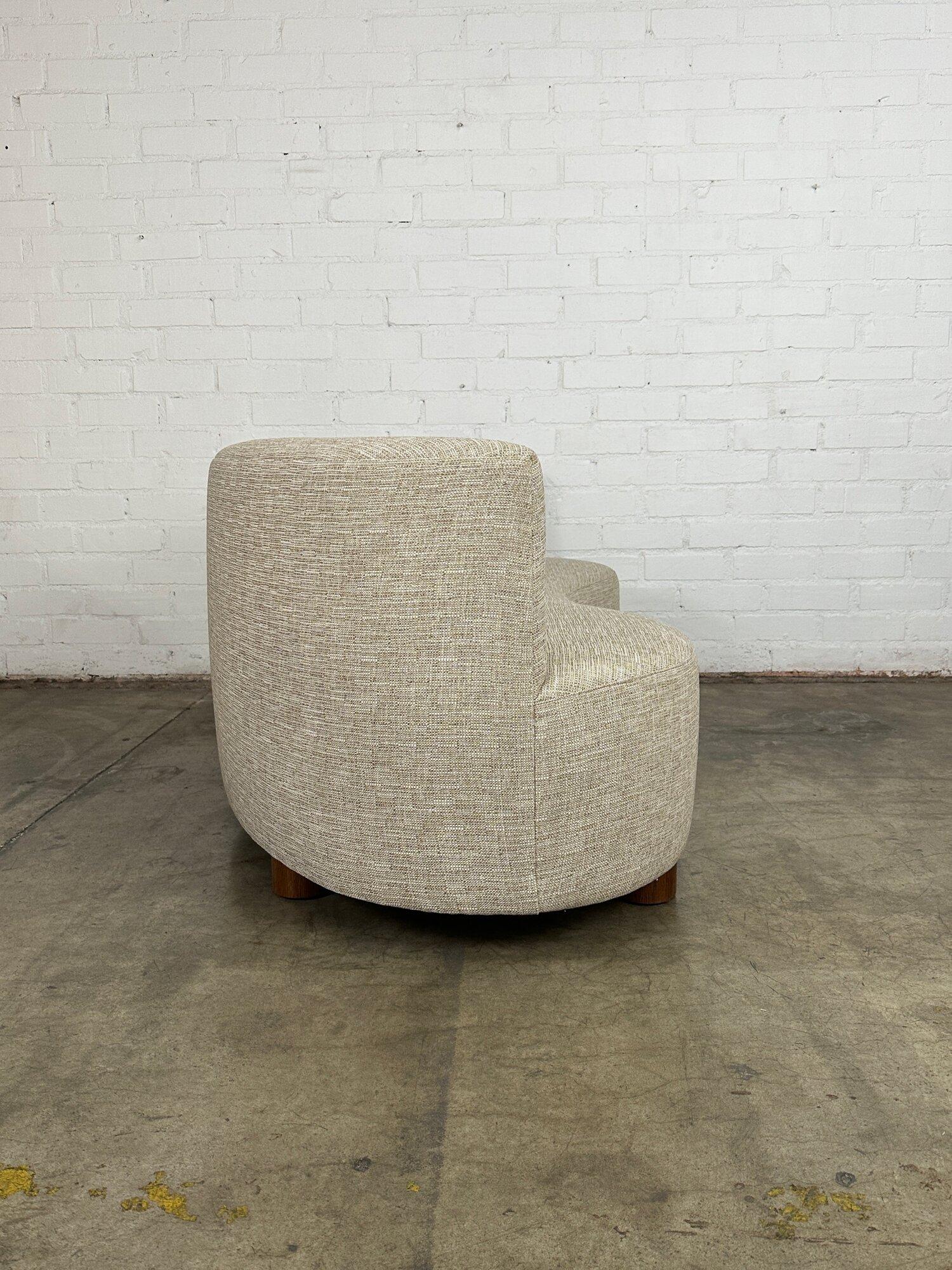 Contemporary One of One Handcrafted Kidney Sofa For Sale