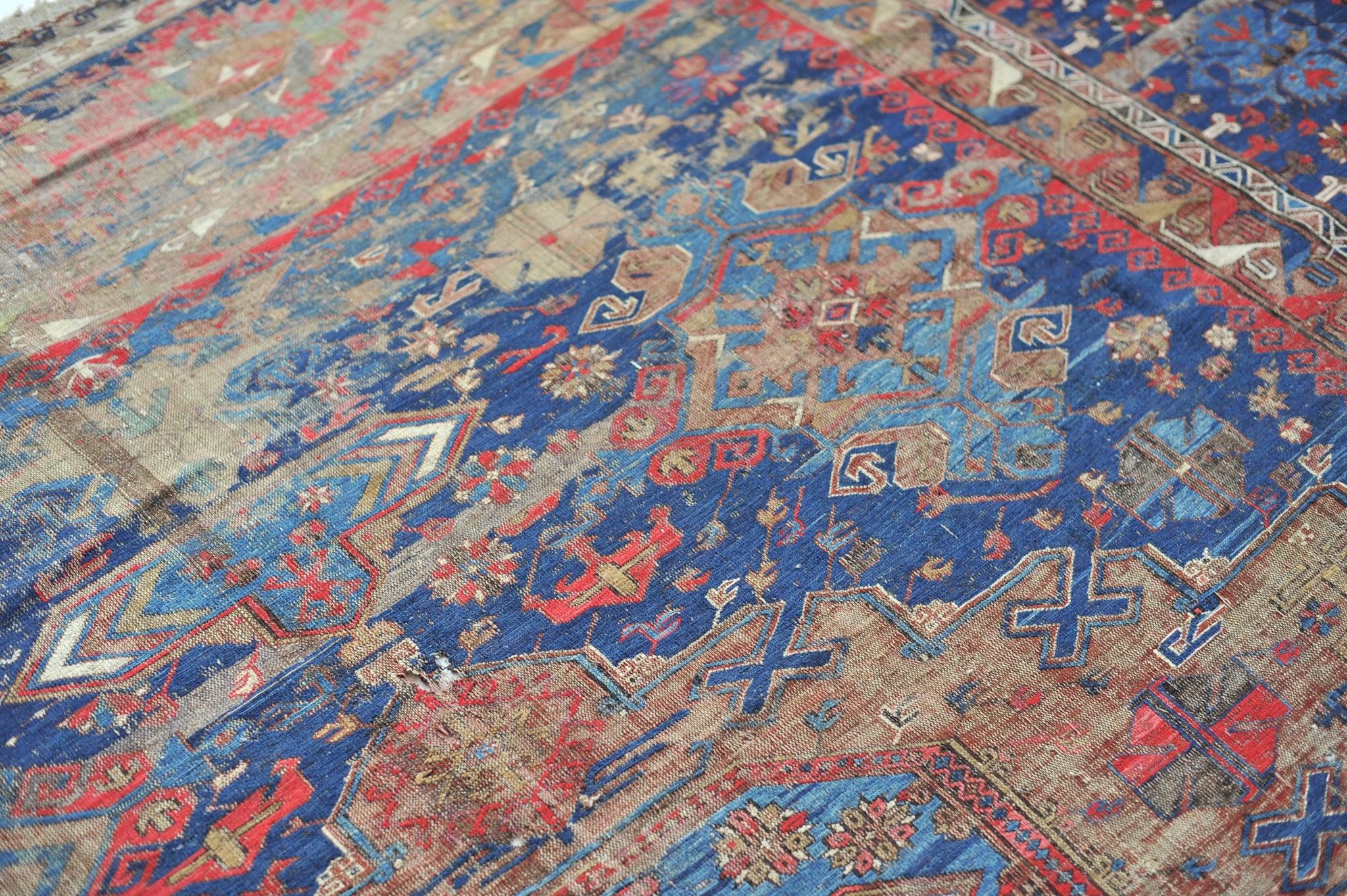 One-of-one Over-sized Palatial Antique Sumac Textile Rug, c.1910 For Sale 5