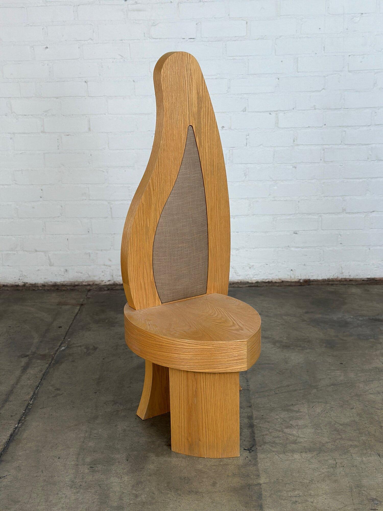 One of One Sculptural High Back Chair For Sale 6
