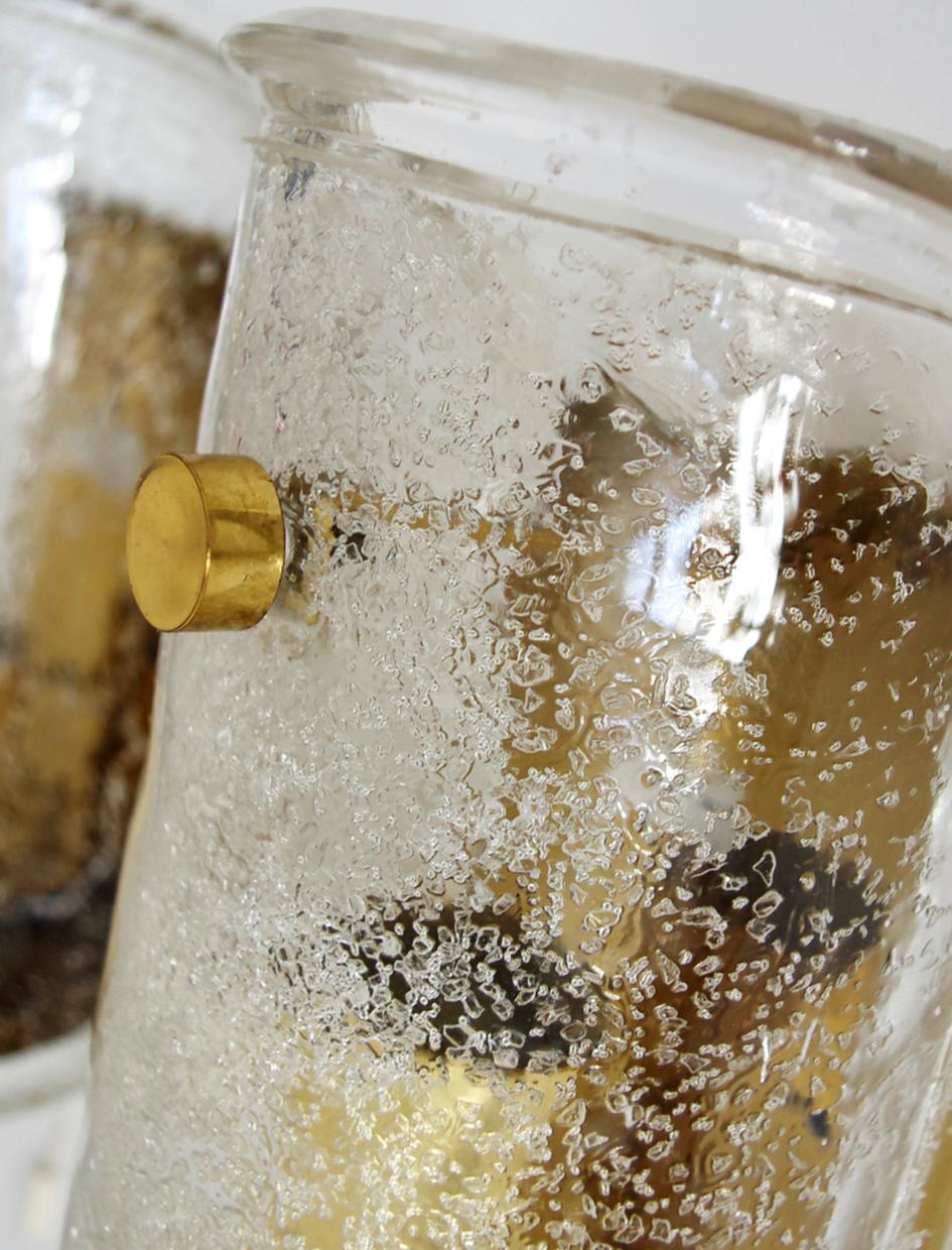 Einer der... Seltene deutsche Vintage-Wandleuchten aus geblasenem Glas, 1960er Jahre (Mitte des 20. Jahrhunderts) im Angebot