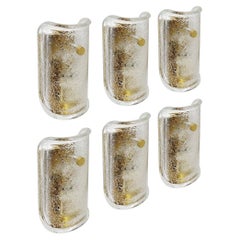 One of... Rare German Vintage Blown Glass Wall Lights Sconces, 1960s