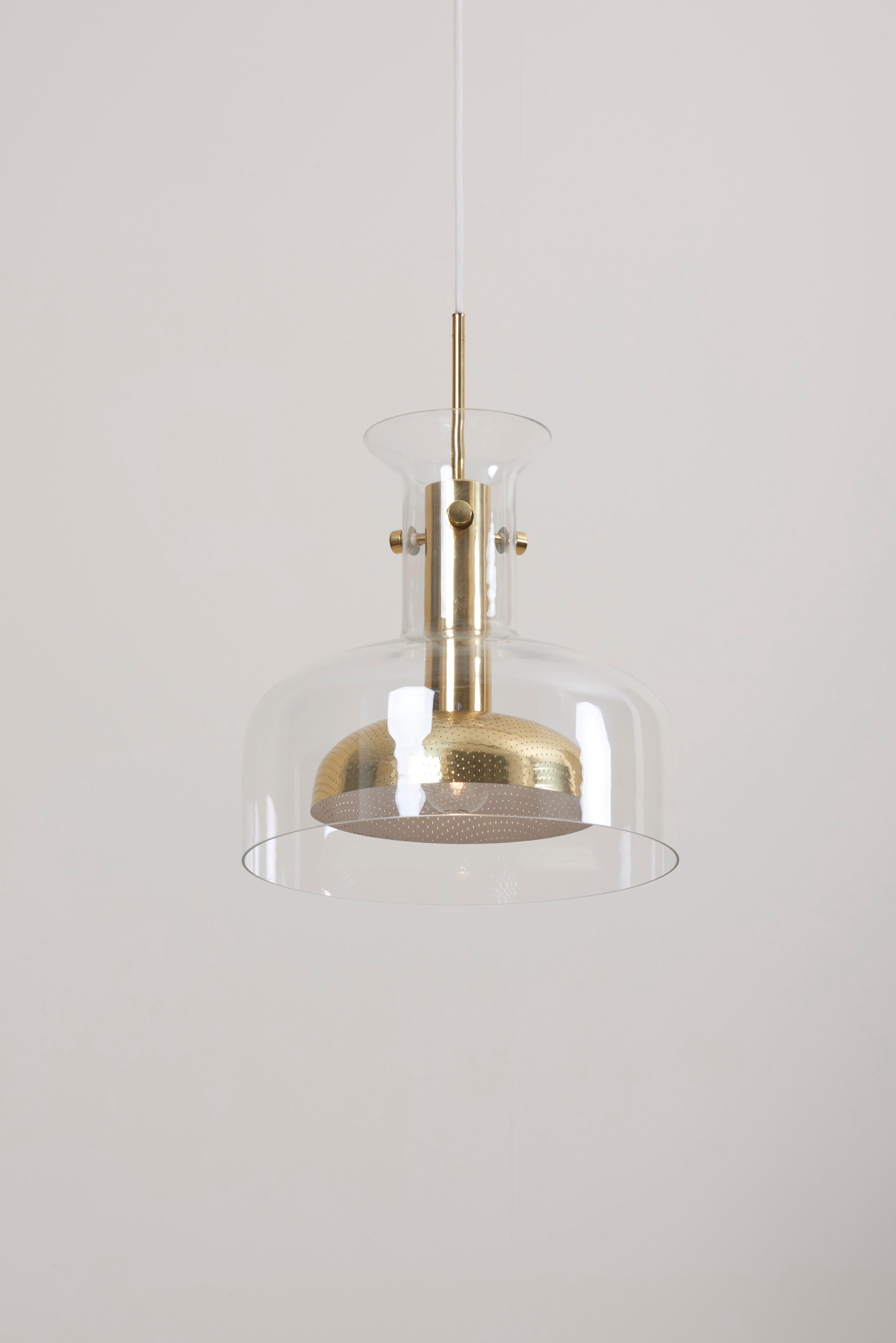 Mid-Century Modern Crystal Pendant by Anders Pehrson for Ateljé Lyktan