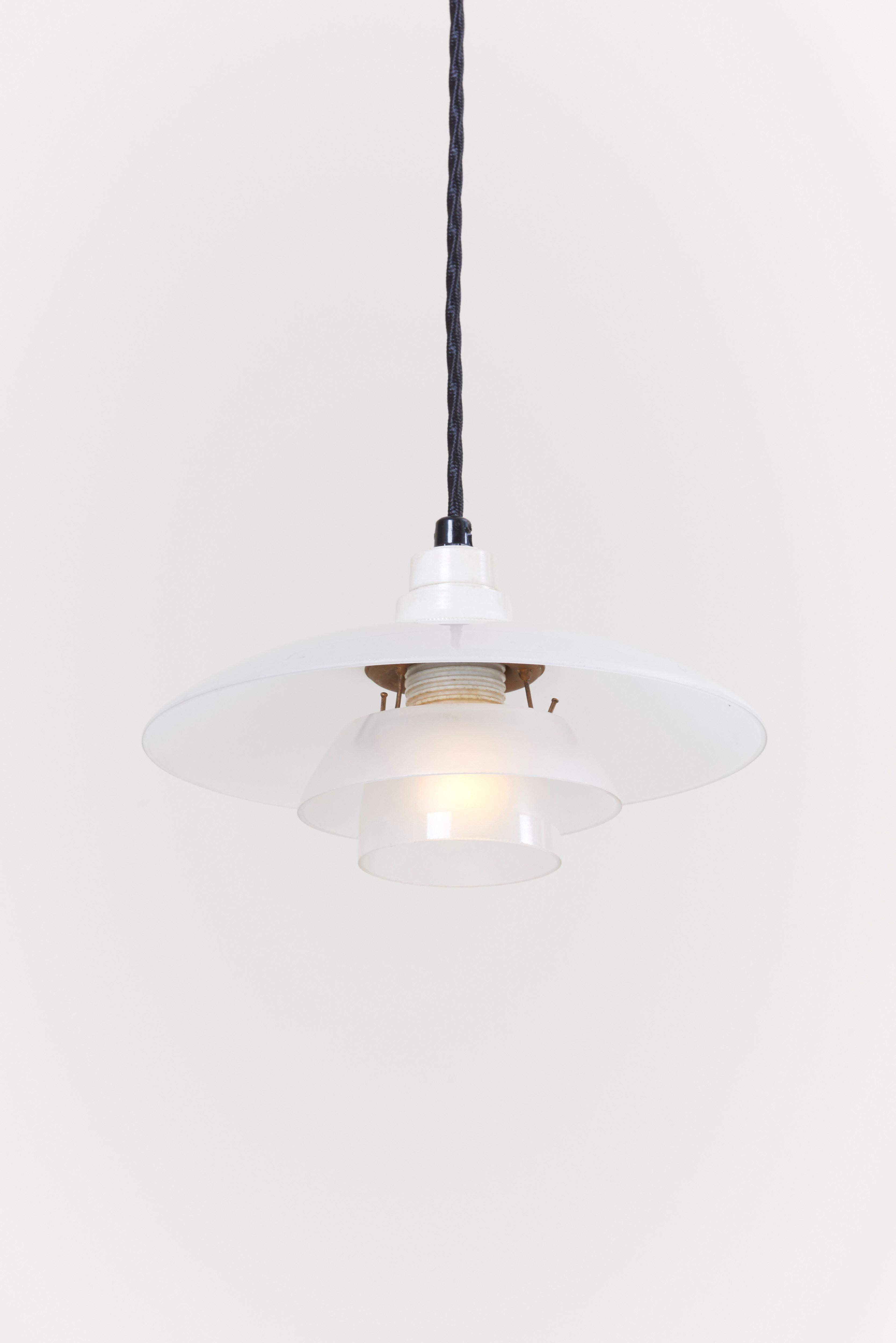 Mid-Century Modern One of Two early Poul Henningsen PH 1-/1 pendant Lamps for Louis Poulsen
