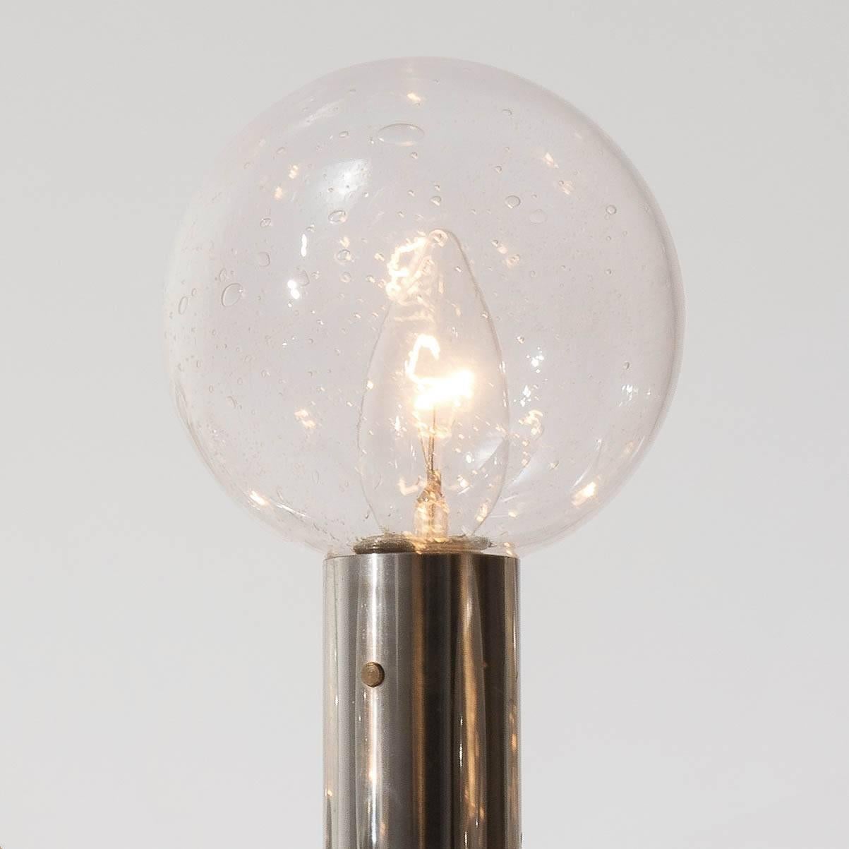 One of Ten Kalmar Sputnik Sconces Wall Lights 'RS 3 WA', Aluminum Glass, 1970 In Excellent Condition For Sale In Hausmannstätten, AT
