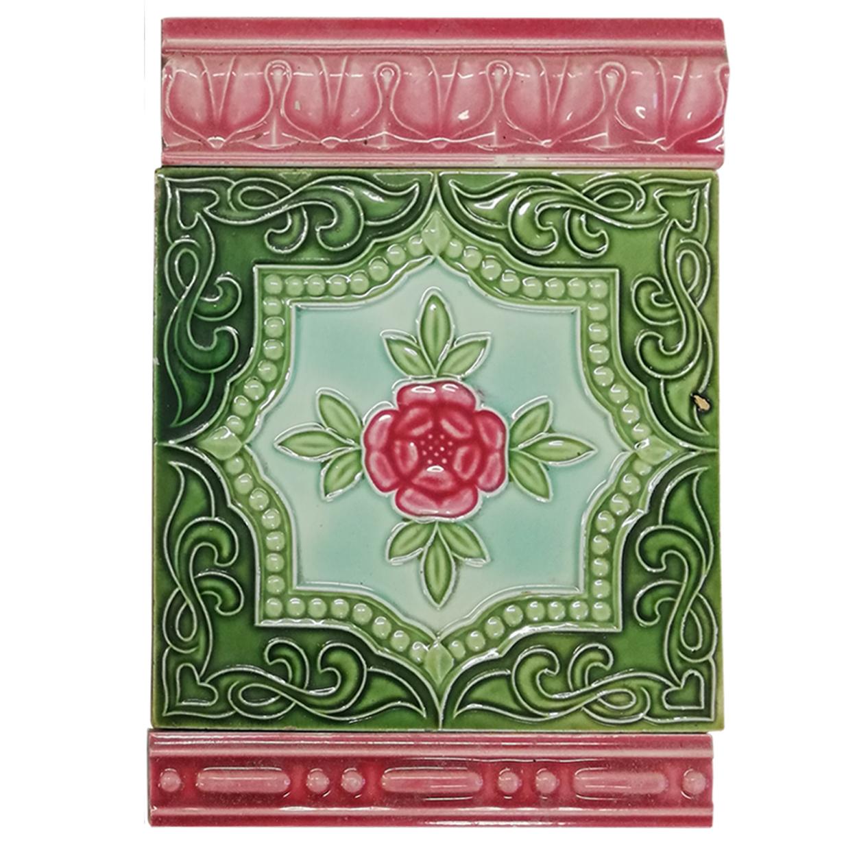 Belgian One of the 20 Glazed Relief Tiles, S.A. Produits Ceramiques De La Dyle, 1930