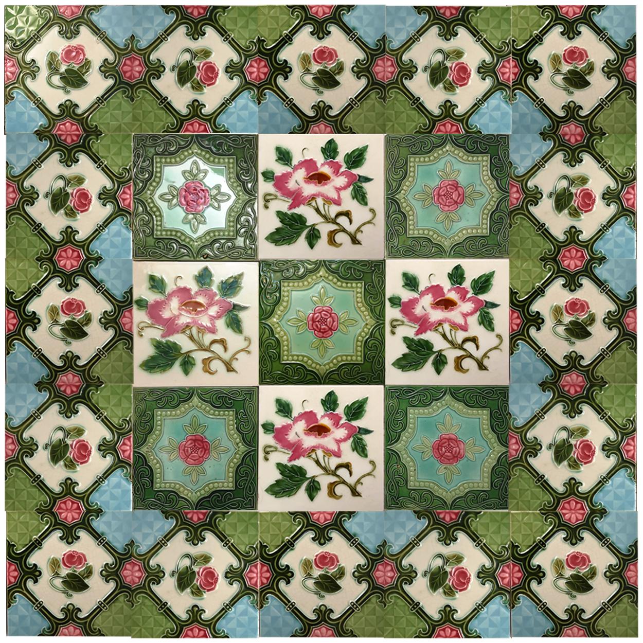 One of the 20 Glazed Relief Tiles, S.A. Produits Ceramiques De La Dyle, 1930 2
