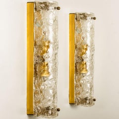 One of the Four Blown Glass and Brass Wall Lights , 1969