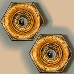 One of the Eight Braun Ceramic Wall Lights, 1970s