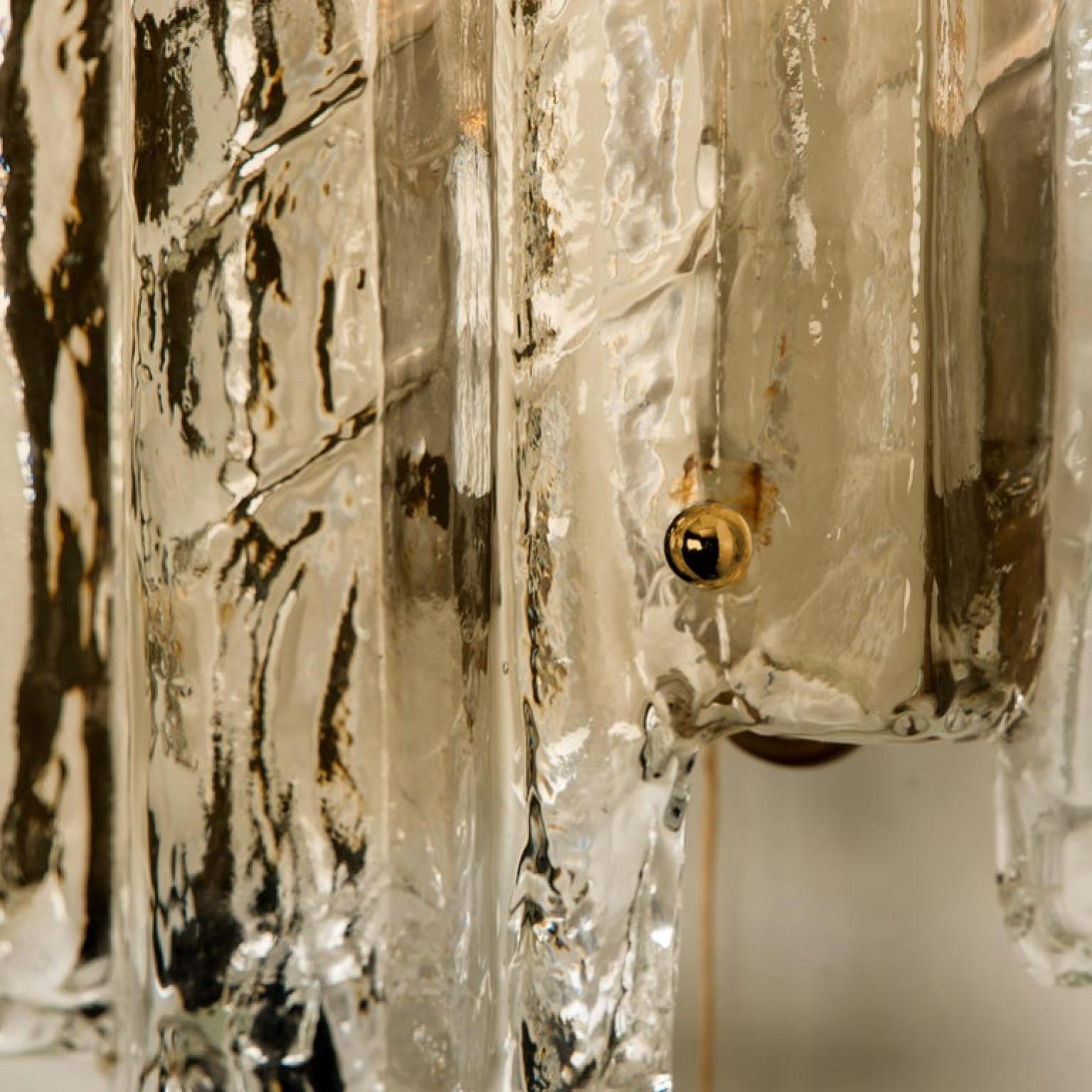 One of the Four Glass Wall Sconces, Austria, 1970s For Sale 2