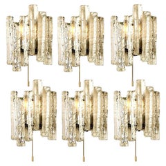 One of the Four Glass Wall Sconces, Austria, 1970s