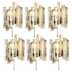 One of the Four Glass Wall Sconces, Austria, 1970s