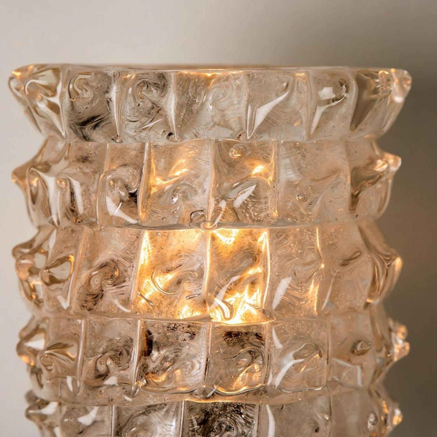 Other One of the Four Hillebrand Massive Glass Wall Light Fixtures, 1960 For Sale