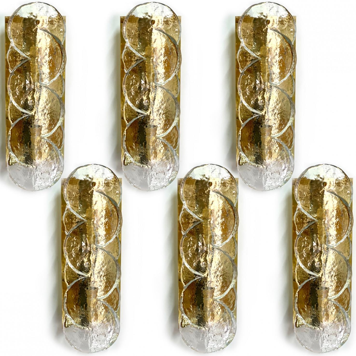 Uno de los Cuatro Pares de Apliques de Cristal Transparente Remolino de Cítricos de J.T. Kalmar en venta 4