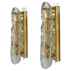 One of the Four Pairs Citrus Swirl Clear Glass Wall Lights  from J.T. Kalmar