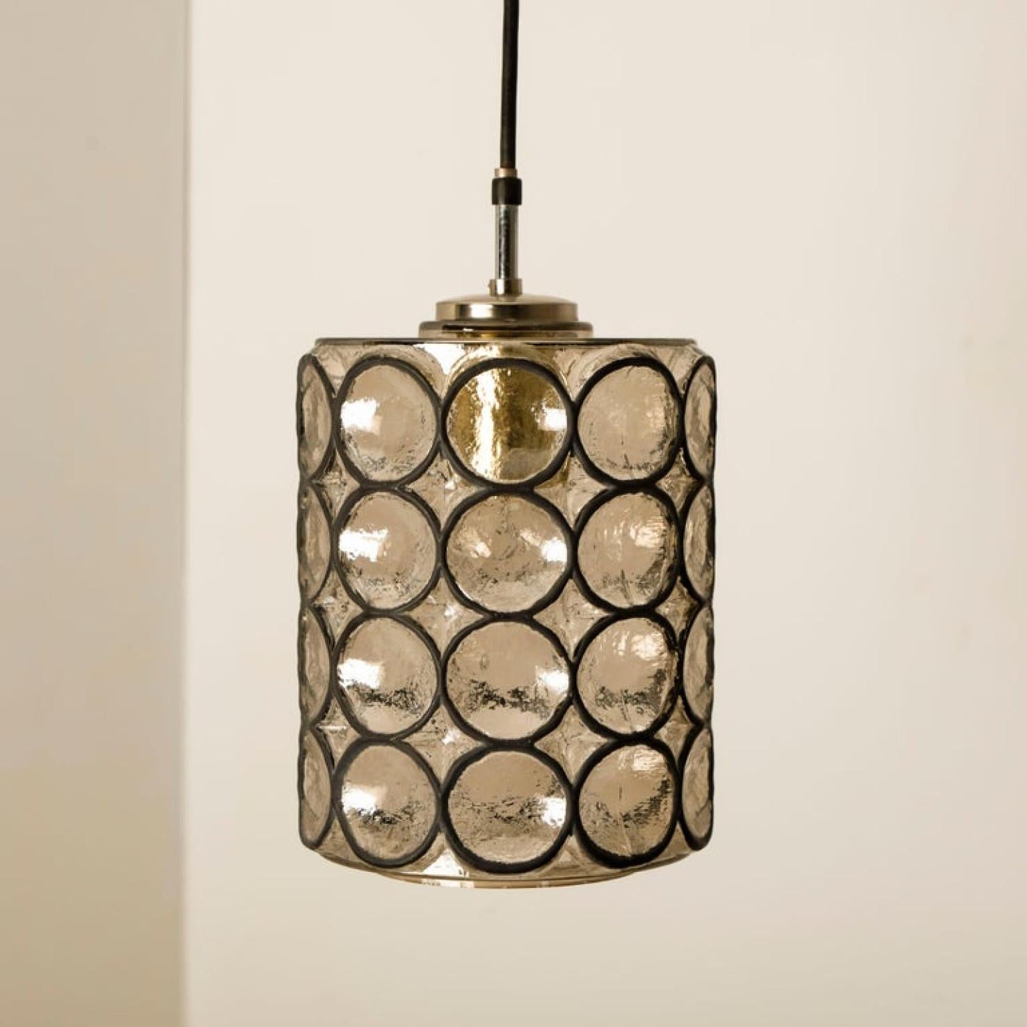 One of Two Pairs of Six Iron and Clear Glass Flush Mounts/Wall Lights by Limburg 3