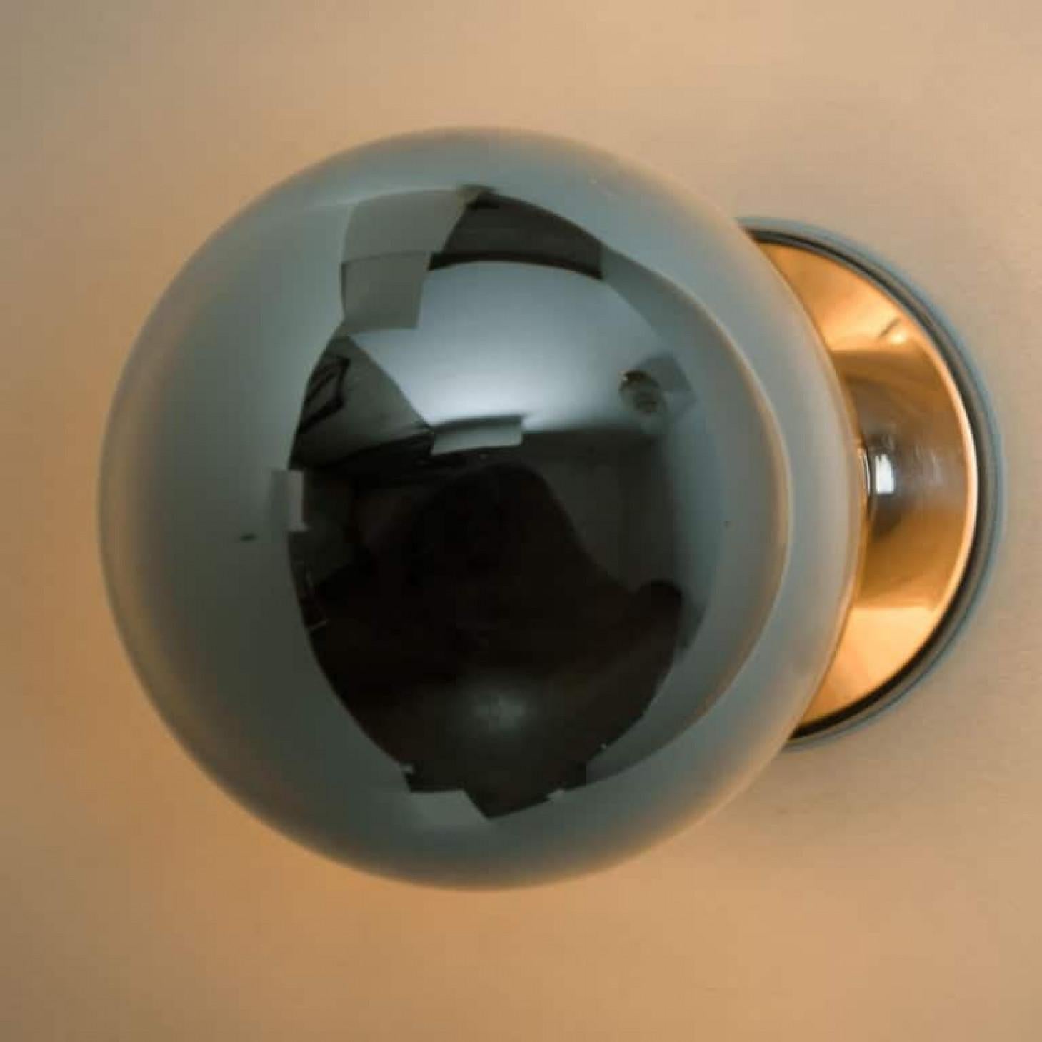 Plaqué One of the Six Wall Lamps/ Flush Mounts  by Motoko Ishii for Staff, 1970s en vente