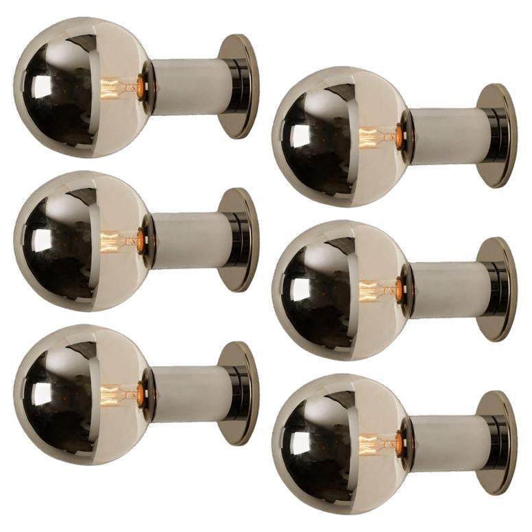 One of the Six Wall Lamps/ Flush Mounts  by Motoko Ishii for Staff, 1970s en vente