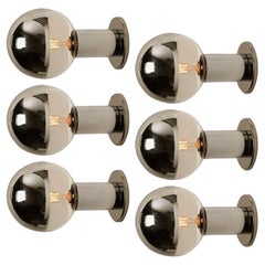 One of the Six Wall Lamps/ Flush Mounts  by Motoko Ishii for Staff, 1970s