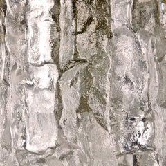 Einer der drei modernen Kalmar-Eisglas-Pedaillons aus Messing, 1970