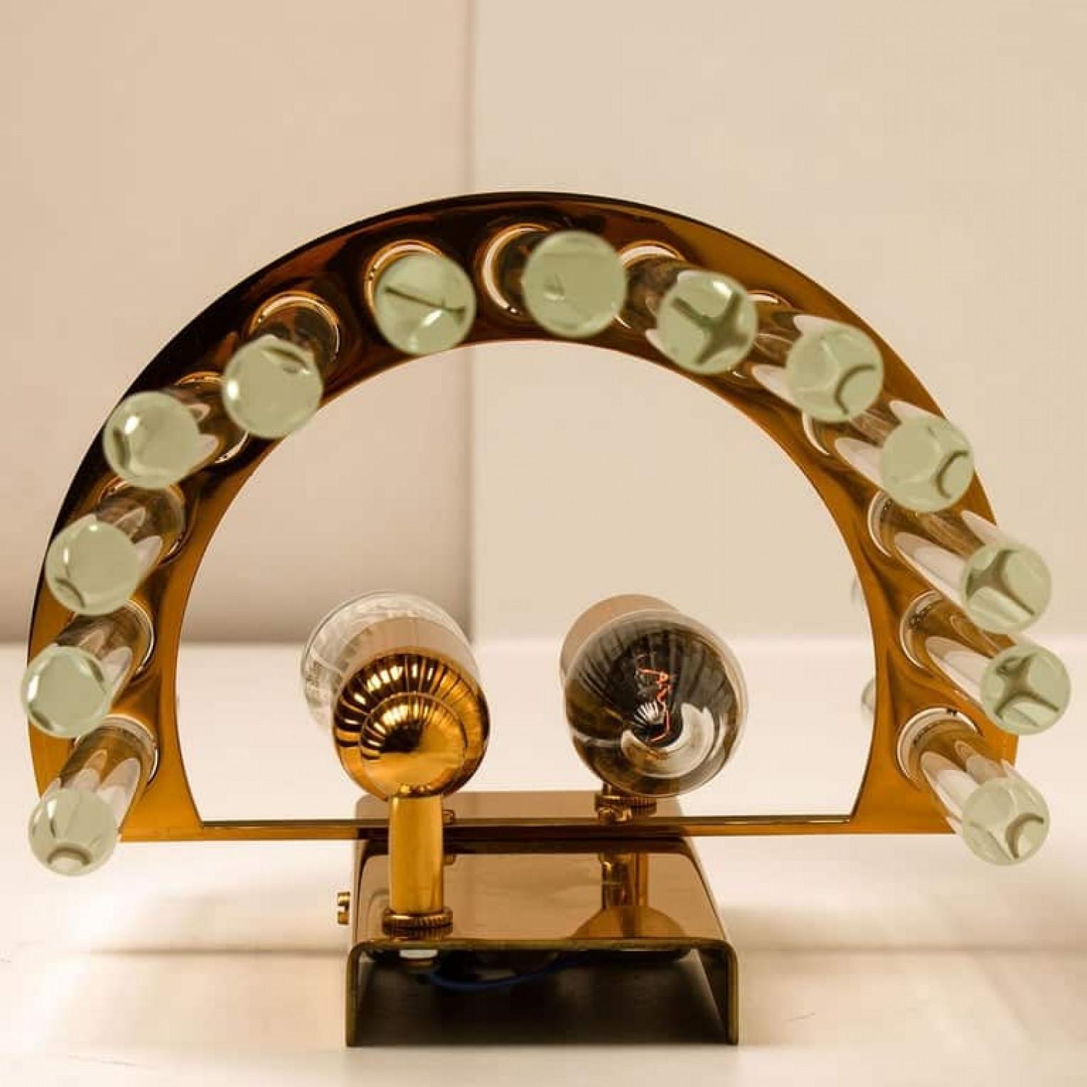 One of the Three Pairs Modern Glass Rod Wall Sconces of Sciolari for Lightoliers Latón en venta