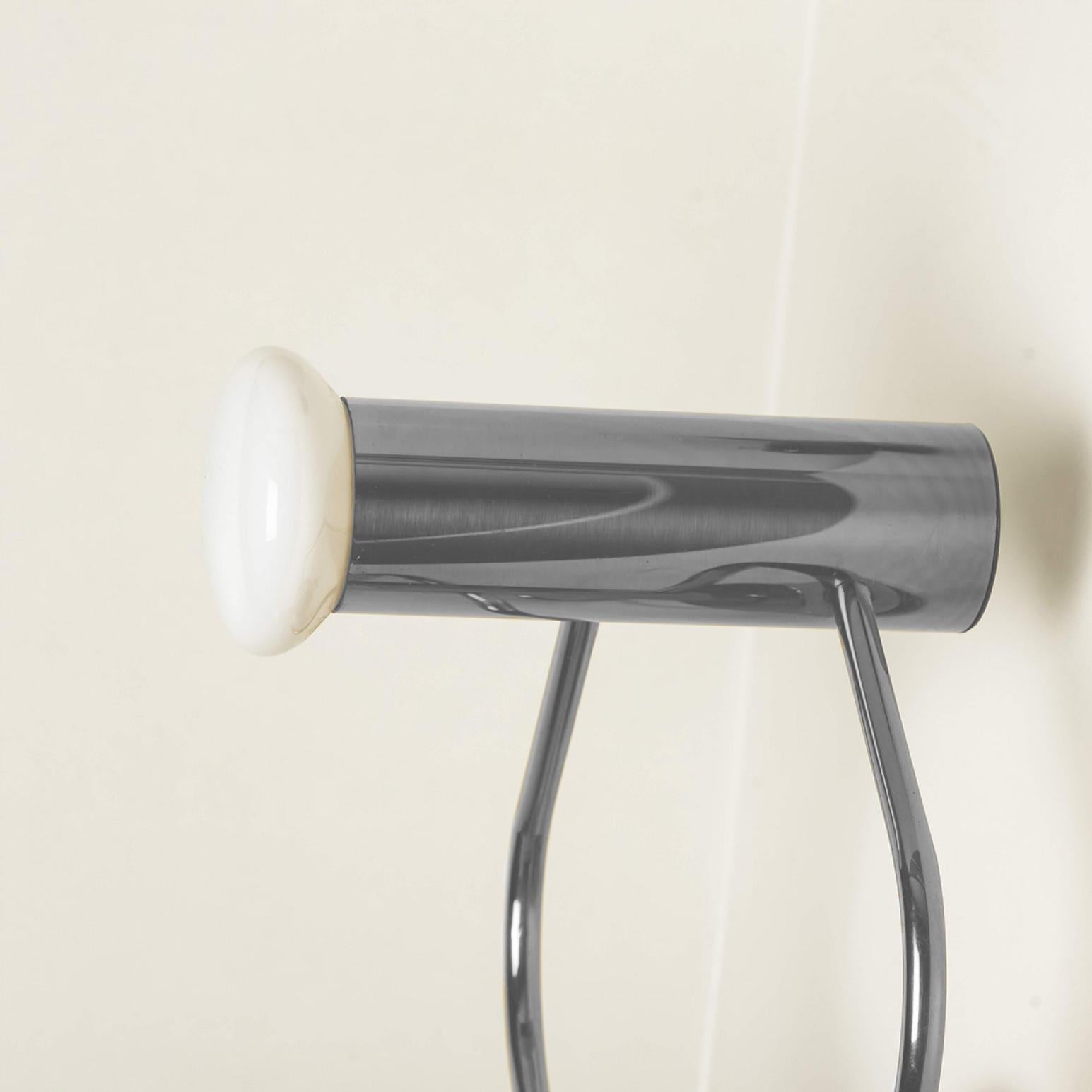 Fin du 20e siècle The One of the Two Chrome Wall Lights/Flush Mounts by Leola, 1970 en vente