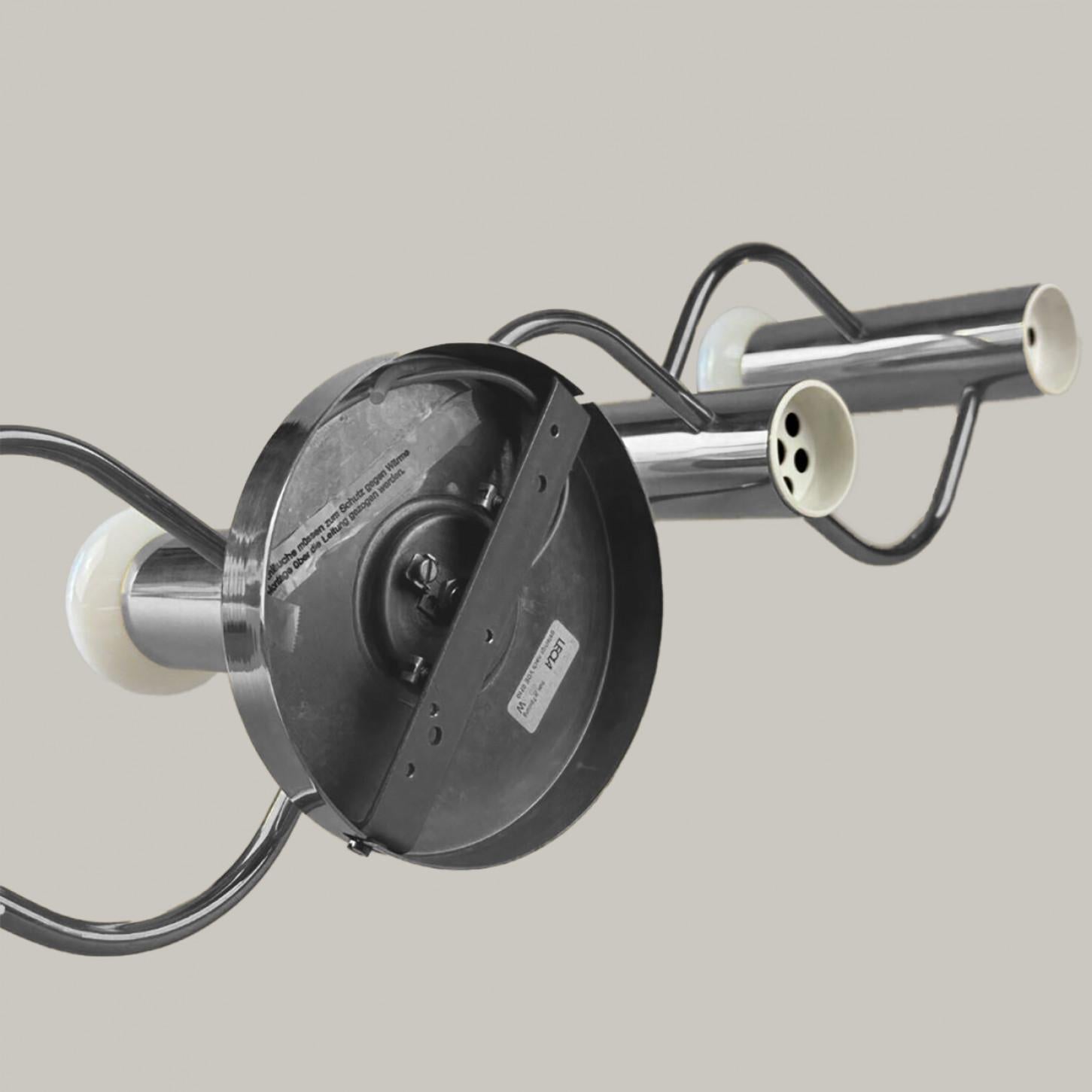 Métal The One of the Two Chrome Wall Lights/Flush Mounts by Leola, 1970 en vente
