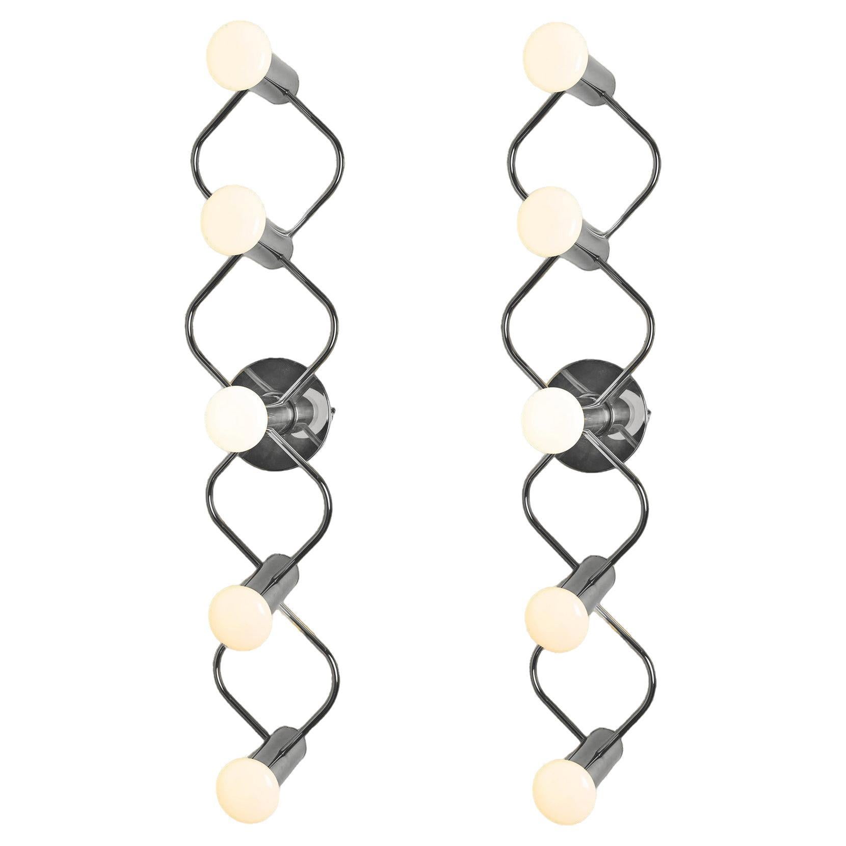 The One of the Two Chrome Wall Lights/Flush Mounts by Leola, 1970 en vente
