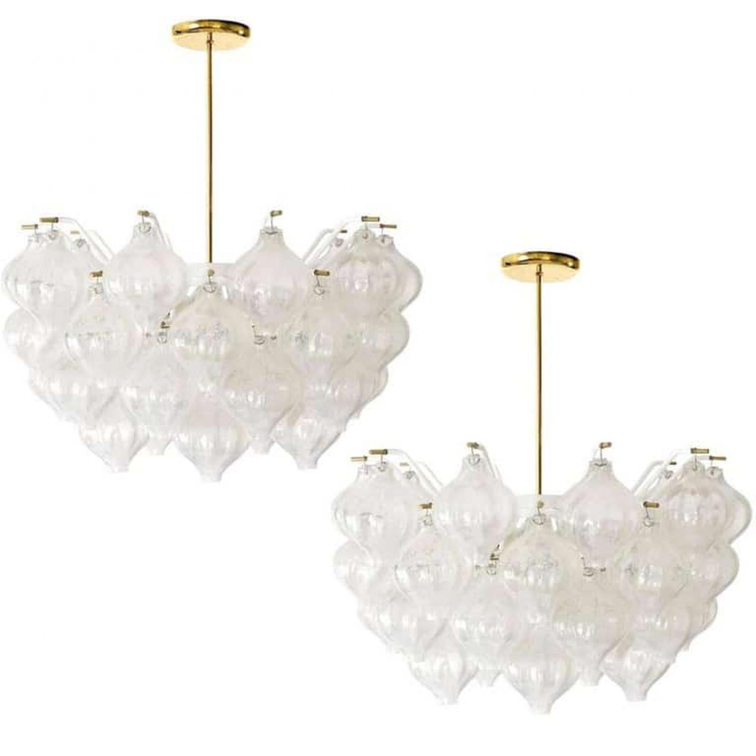 One of the Two Exceptional Large Kalmar 'Tulipan' Light Fixtures, 1960s For Sale 2