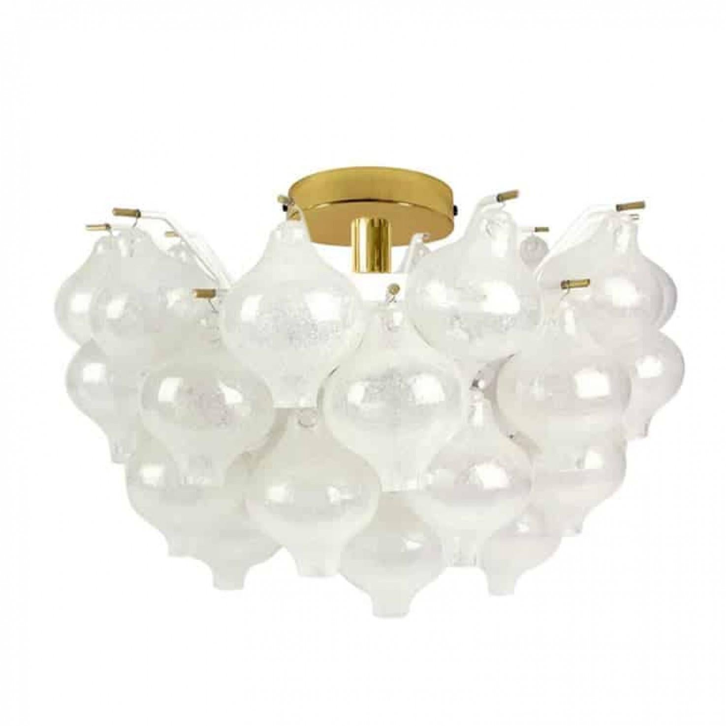 One of the Two Exceptional Large Kalmar 'Tulipan' Light Fixtures, 1960s For Sale 3