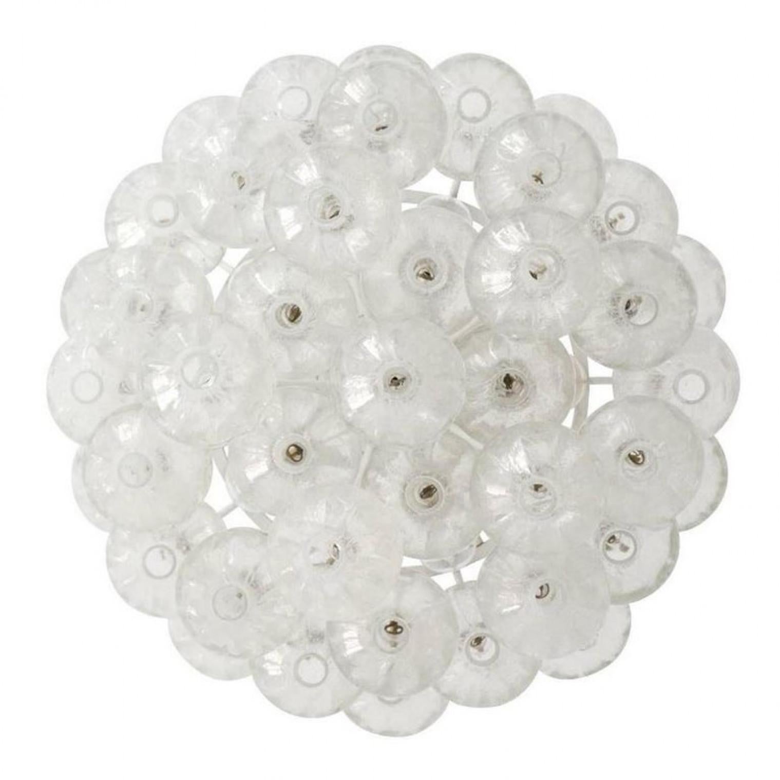 Mid-Century Modern One of the Two Exceptional Large Kalmar 'Tulipan' Light Fixtures, 1960s For Sale