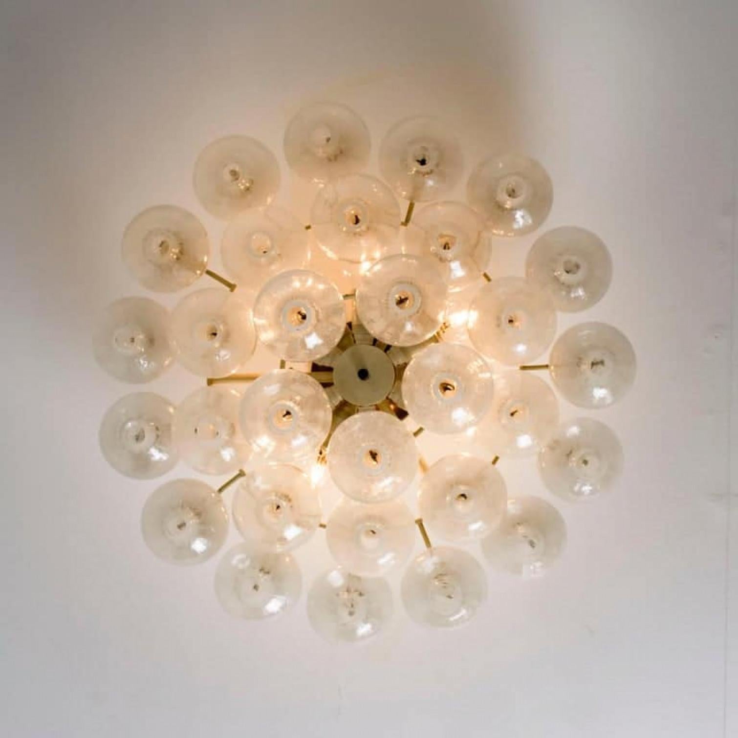 Late 20th Century One of the Two Exceptional Large Kalmar 'Tulipan' Light Fixtures, 1960s For Sale