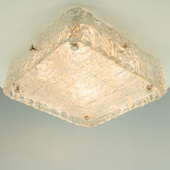 The of the Two Rock Glass Flush Mounts by Kaiser Leuchten, 1970