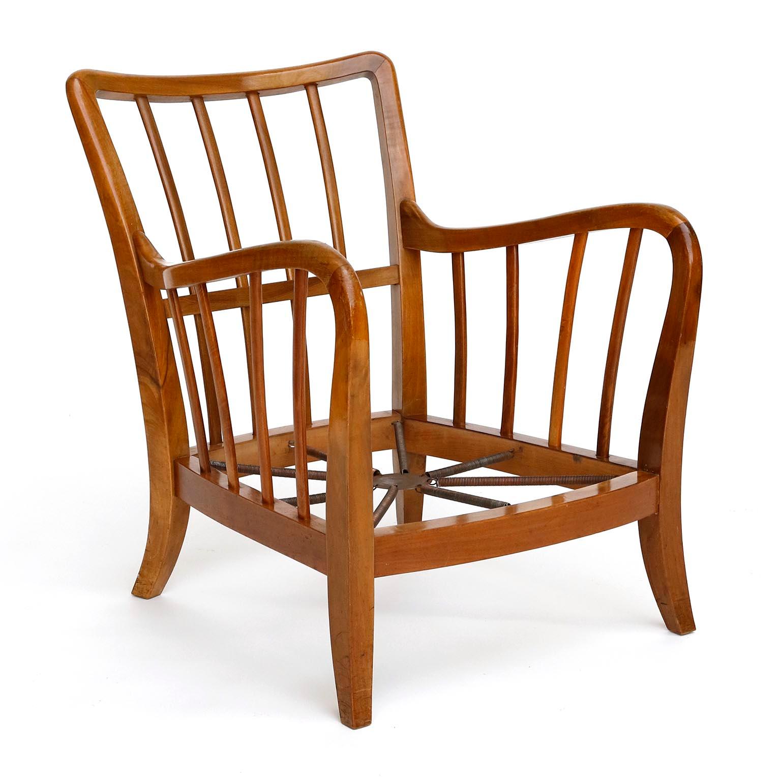 Armchair Lounge Chair Walnut Wood, Josef Frank Attributed, Thonet 3