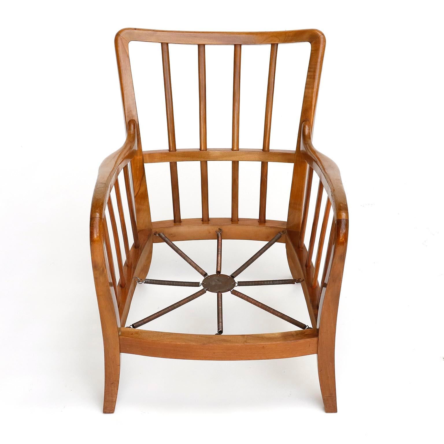 Armchair Lounge Chair Walnut Wood, Josef Frank Attributed, Thonet 6