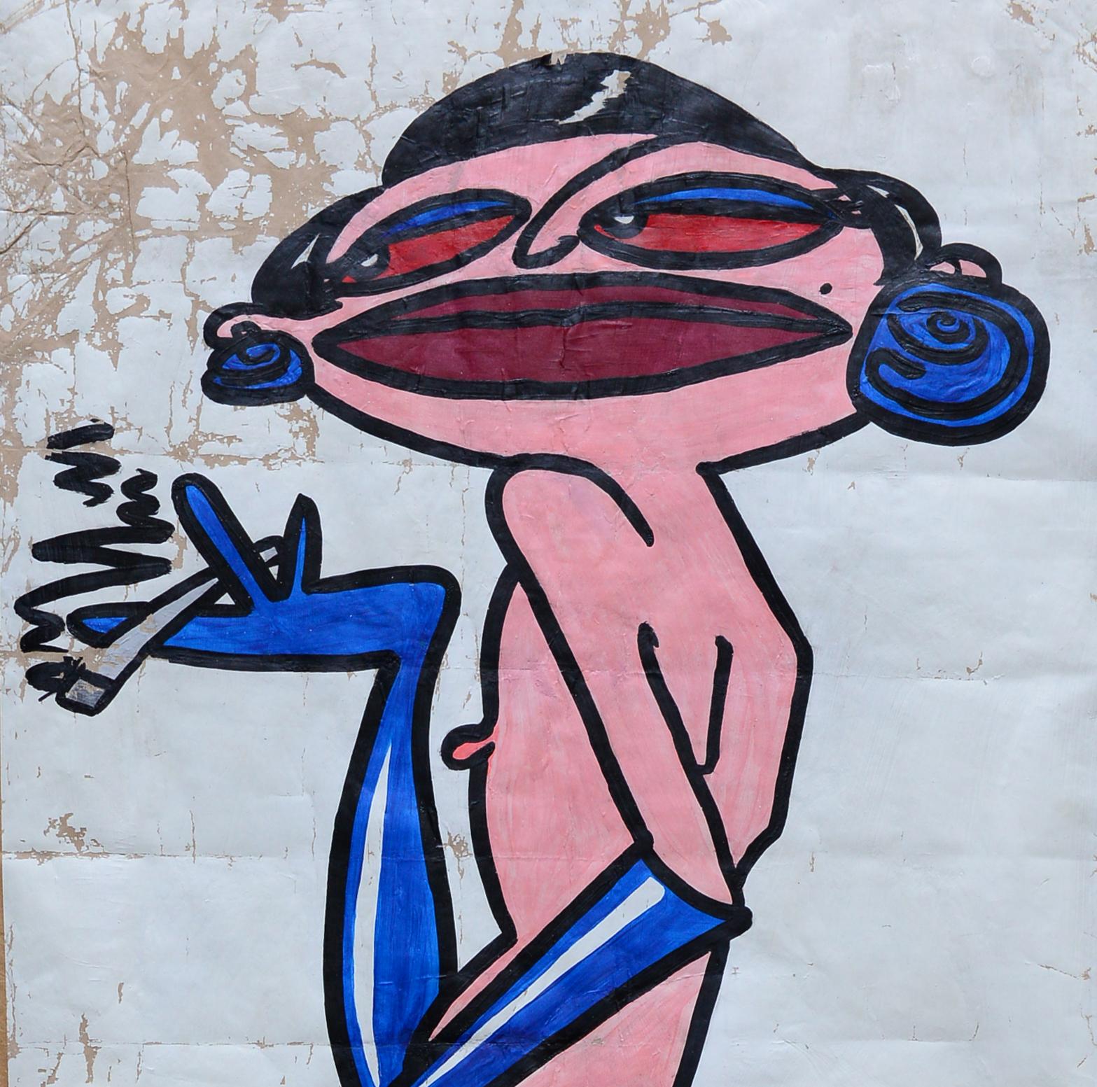 Painted One of Three Graces, the Blue Painting For Sale
