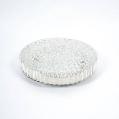 One of Two Large Staff Bubble Glass Flush Mounts Lamps Ceiling Lights, 1960