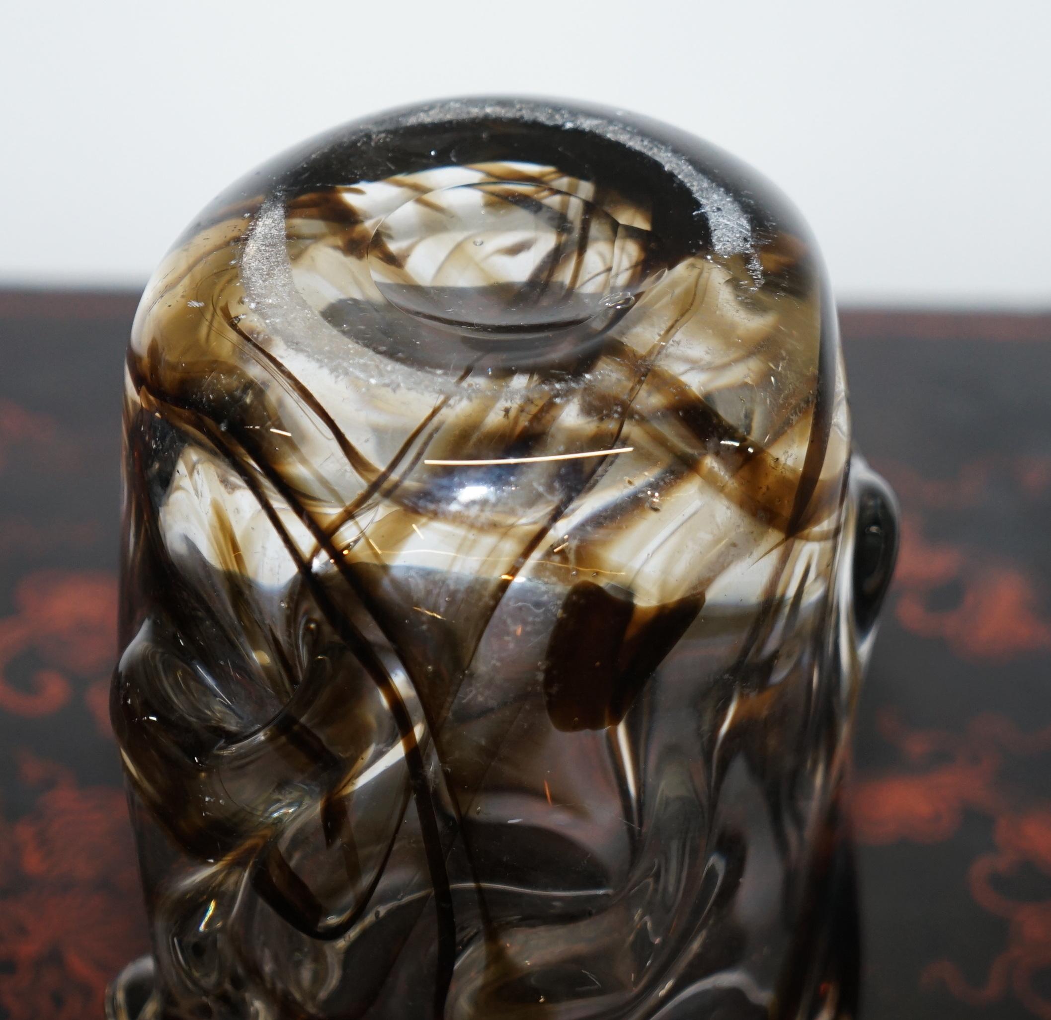 Hand-Crafted One of Three Stunning Whitefriars Vases with Ornately Crafted Bodies, Large