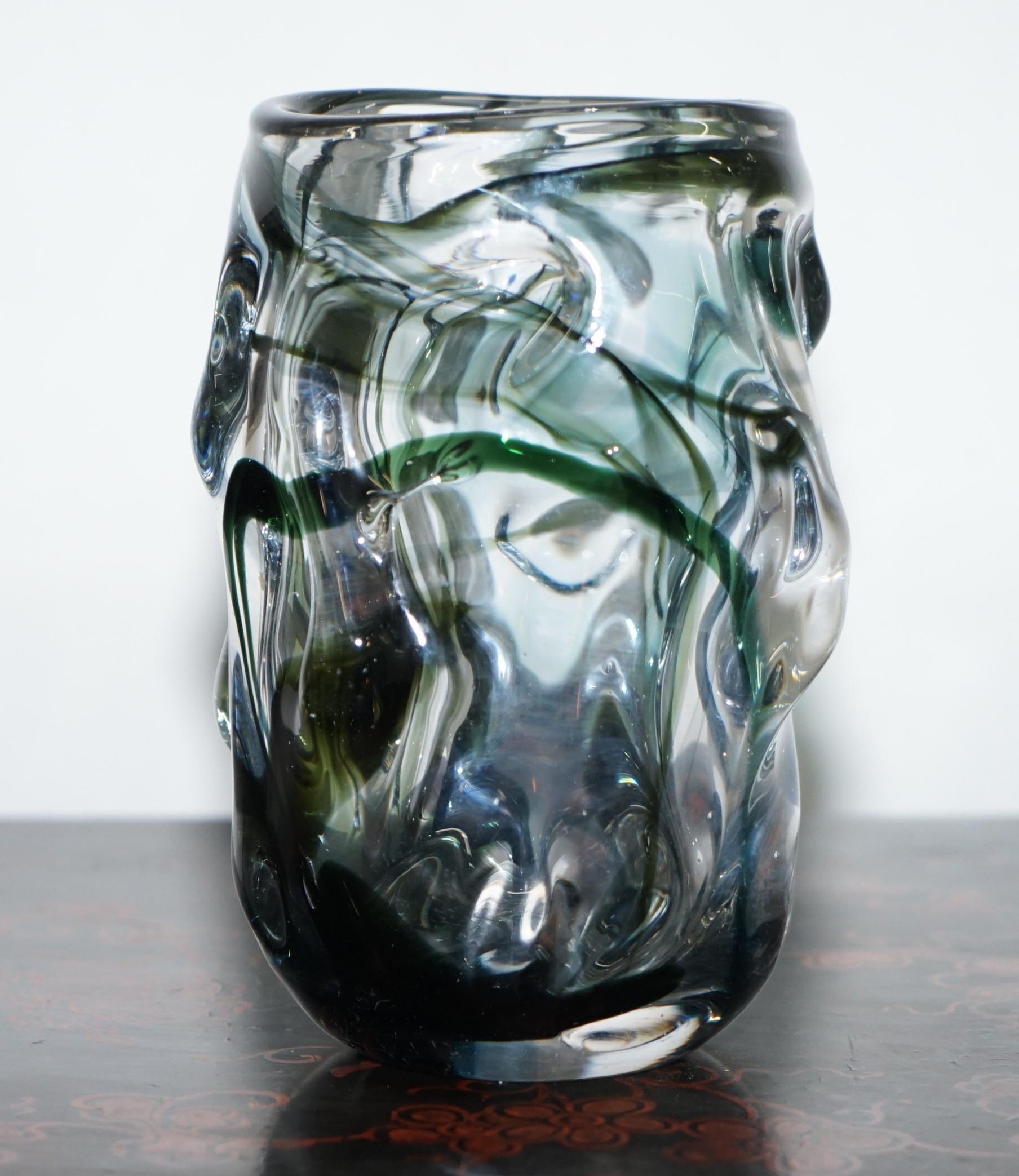 Hand-Crafted One of Three Stunning Whitefrairs Vases with Ornately Crafted Bodies, Medium