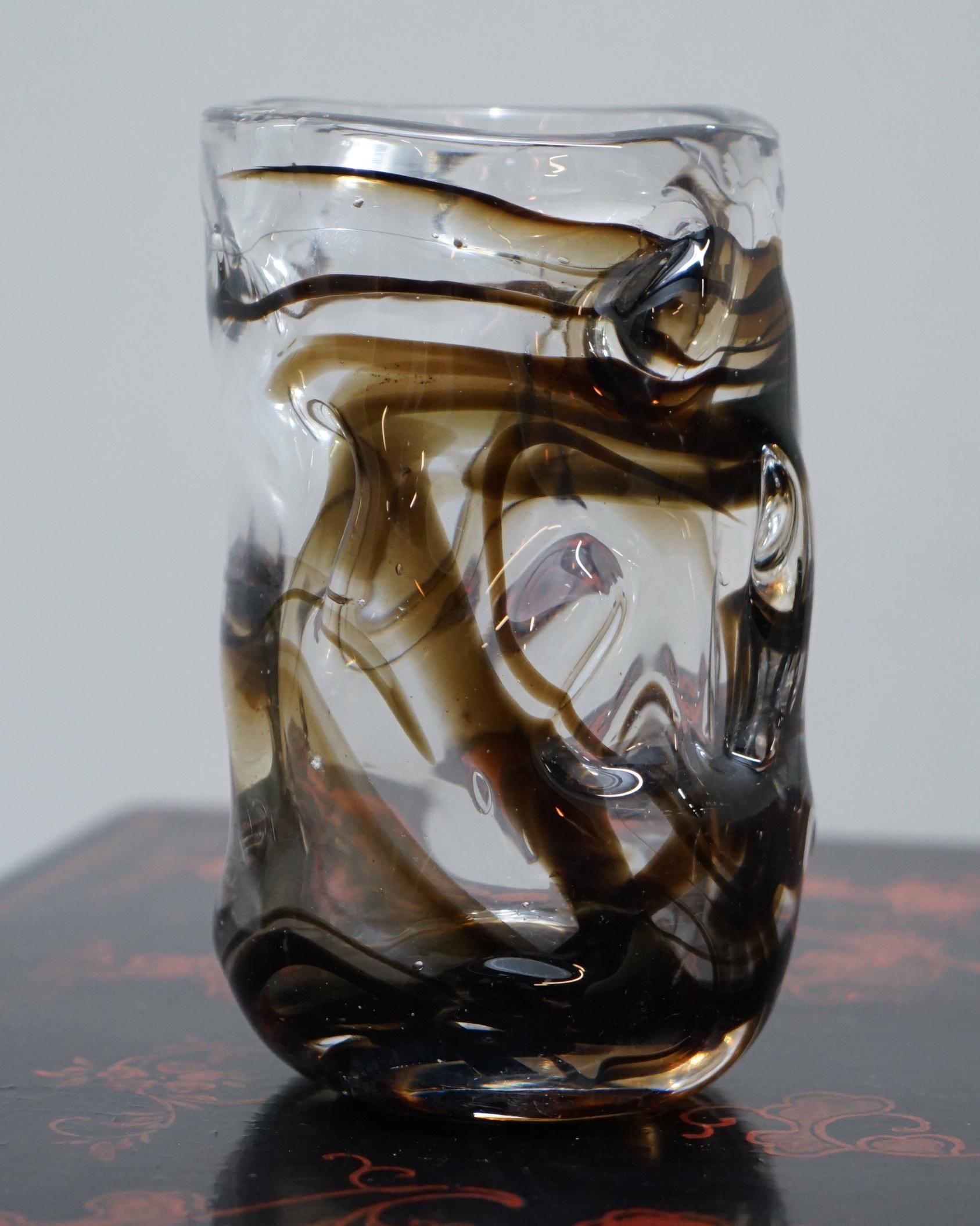 ONE OF THREE STUNNING WHITEFRIARS VASES WiTH ORNATELY CRAFTED BODIES - SMALL 1