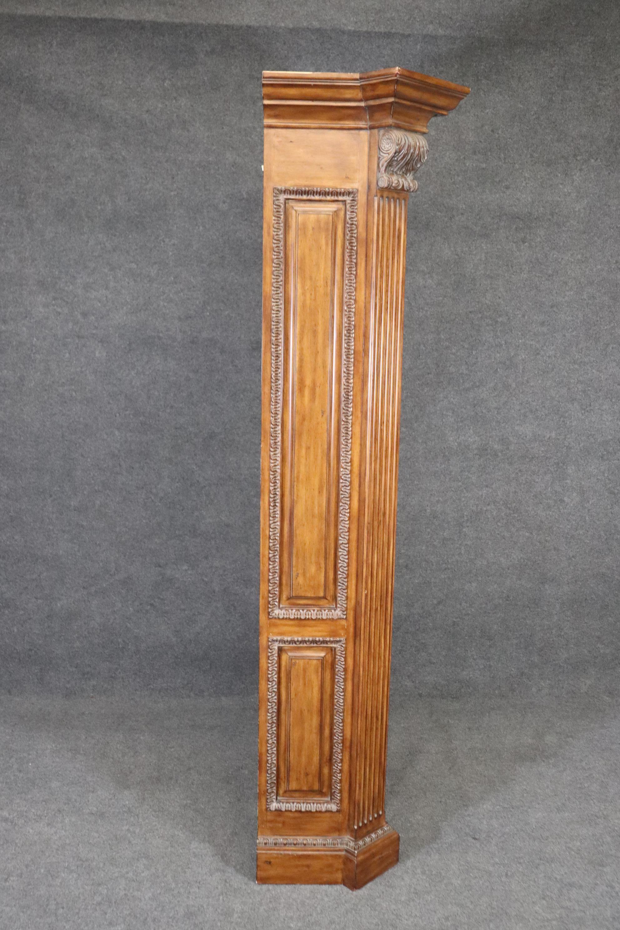One of Two Carved Walnut Georgian Style Bookcases Shelves 1