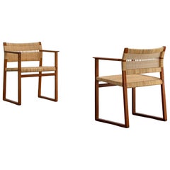 One of Two Early BM 62 Armchairs by Børge Mogensen for P.Lauritsen and Søn, 1958