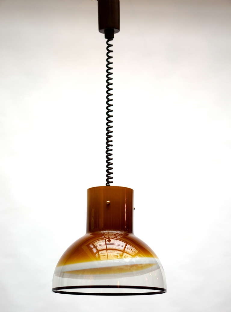 One of Two Italian Murano Glass Pendant Lights 4